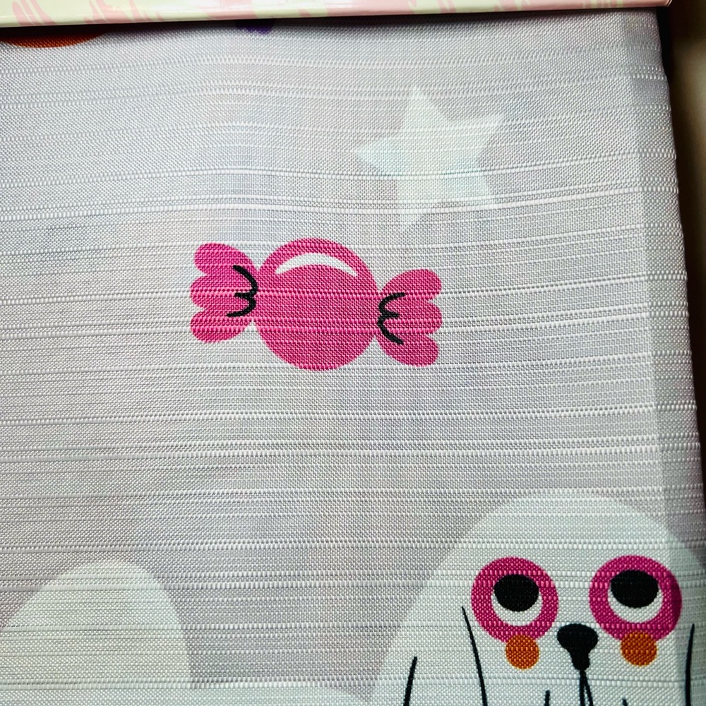 Halloween Cute Dogs in Costumes Fabric Shower Curtain with Hooks Pink Purple - Picture 8 of 15